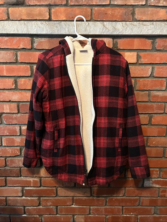 Columbia Jackets & Blazers - Columbia sportswear- women’s small Sherpa lined hooded flannel